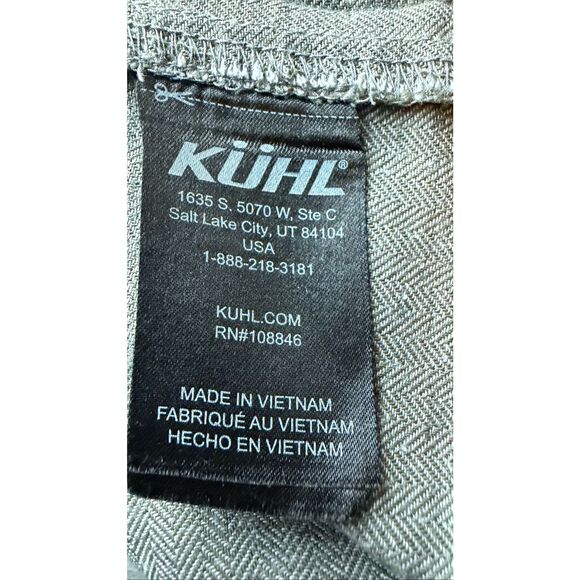 Kuhl Shiftr Gray Herringbone Long Sleeve Button Up Shirt Men's Large - Picture 5 of 5